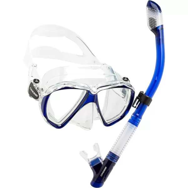 Adult Snorkeling Kit: Mask + Dry Snorkel, Dual Lens Mask Made of Soft Silicone: Perfect Seal, Ranger &amp; Tao Dry: Designed in Italy