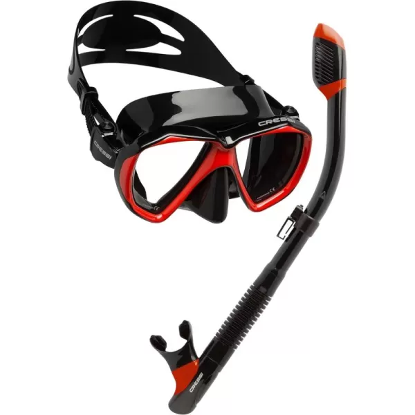 Adult Snorkeling Kit: Mask + Dry Snorkel, Dual Lens Mask Made of Soft Silicone: Perfect Seal, Ranger &amp; Tao Dry: Designed in Italy