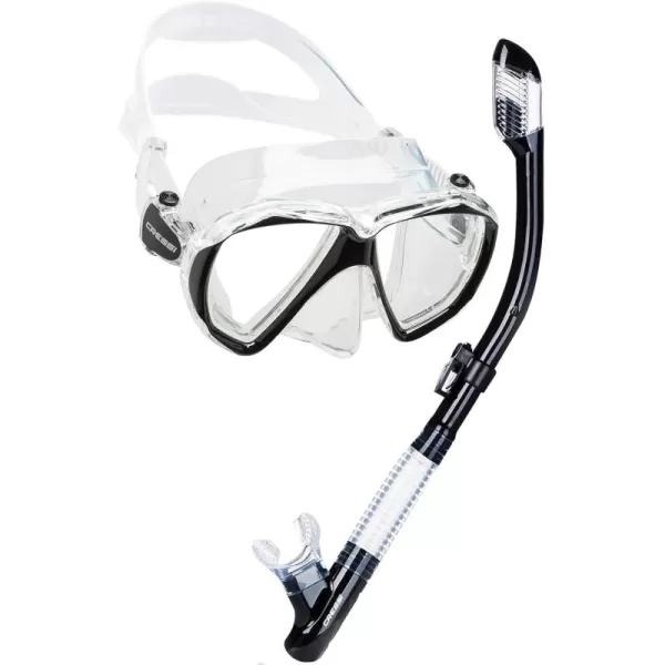 Adult Snorkeling Kit: Mask + Dry Snorkel, Dual Lens Mask Made of Soft Silicone: Perfect Seal, Ranger &amp; Tao Dry: Designed in Italy