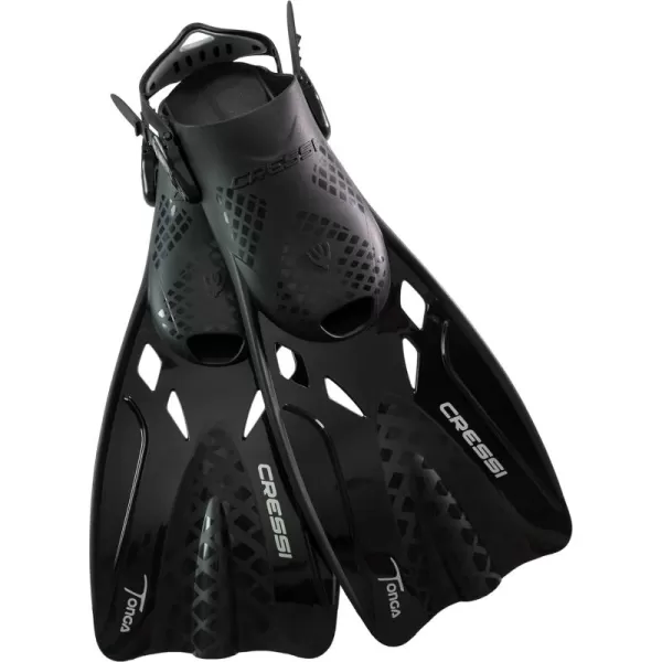 Cressi Adult Adjustable Snorkeling Fins with Ultra Resistant Buckles, Very Light, Ideal for Traveling - Tonga: designed in Italy