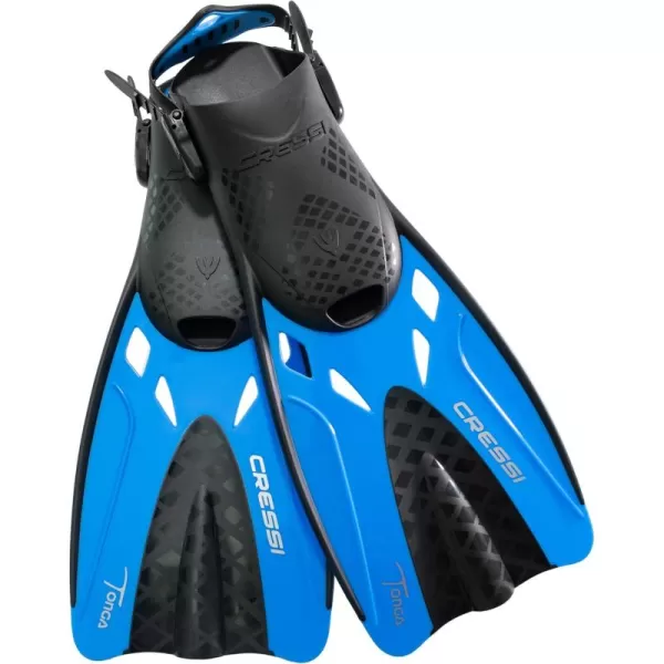 Cressi Adult Adjustable Snorkeling Fins with Ultra Resistant Buckles, Very Light, Ideal for Traveling - Tonga: designed in Italy