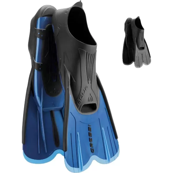 Cressi Adult Short Light Swim Fins with Self-Adjustable Comfortable Full Foot Pocket - Perfect for Traveling - Agua Short: Made in Italy