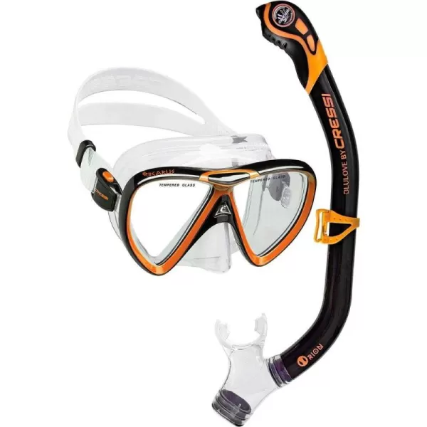 Cressi Adult Snorkeling Kit, Mask &amp; Snorkel - Quality Equipment for Discovering the Underwater World | Ikarus &amp; Orion: Designed in Italy