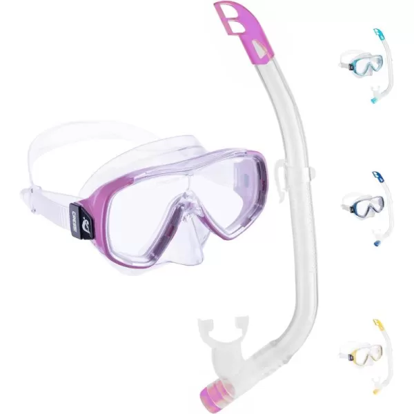 Cressi Children Wide View Comfortable Snorkeling Set - Ondina &amp; Top Jr: made in Italy