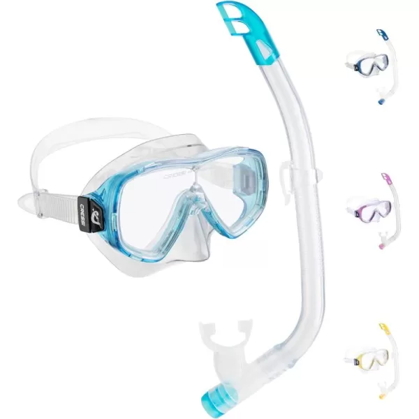 Cressi Children Wide View Comfortable Snorkeling Set - Ondina &amp; Top Jr: made in Italy