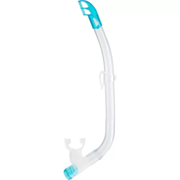 Cressi Kids Semi-Dry Snorkel - Splash-Guard on Top, Bottom Purge Valve, Silicone Mouthpiece, Quick-Release Keeper - Top: made in Italy