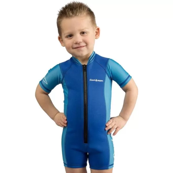 Cressi Kids Short Sleeve Swimsuit in Neoprene 1.5mm for Boys and Girls aged 2 to 10 year - Kids Swimsuit: designed in Italy