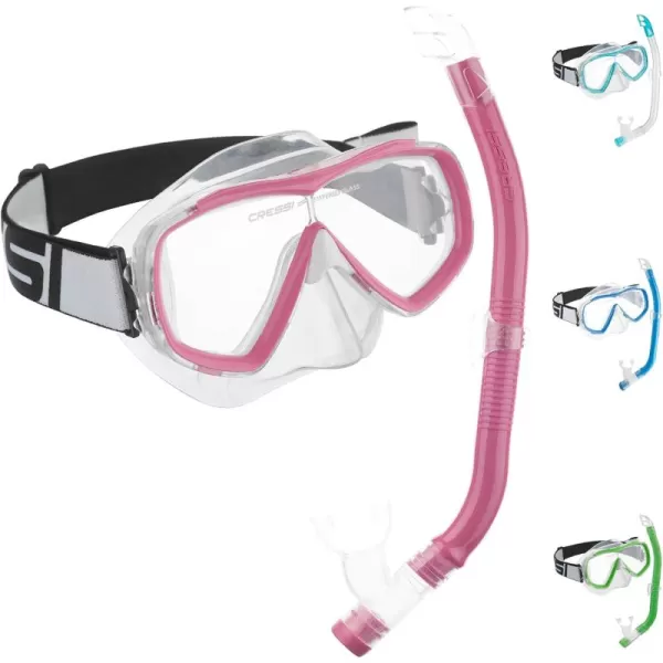 Cressi Kids Snorkeling Mask and Semi-Dry Snorkel Kit, Made of Soft Silicone, Estrella &amp; Top: Made in Italy