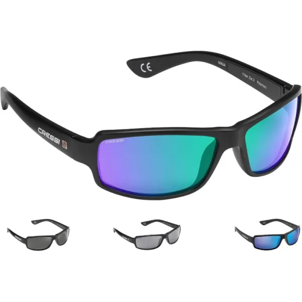 Cressi Ninja Adult Sport Sunglasses, Polarized Lenses, Protective Case - Best for Boating, Sailing, Running, Hiking, Cycling