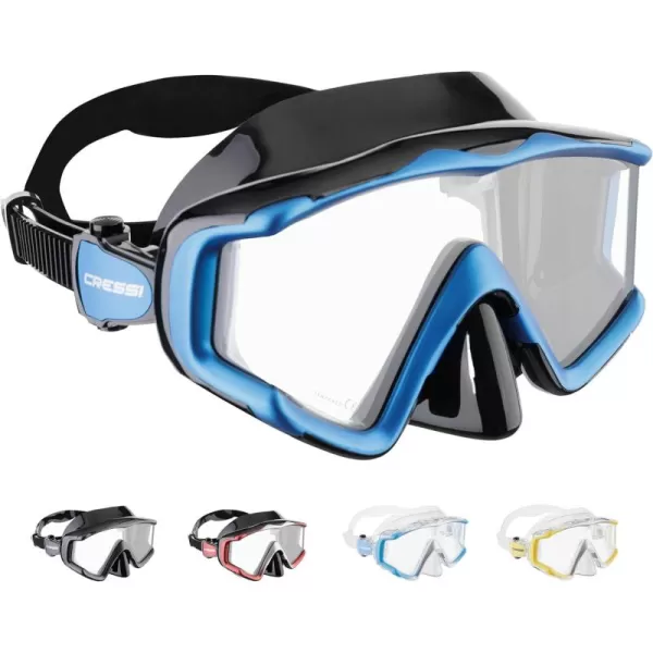 Cressi Perfect View Scuba Diving, Snorkeling Mask in Pure Comfortable Silicone - Liberty Triside SPE: Designed in Italy