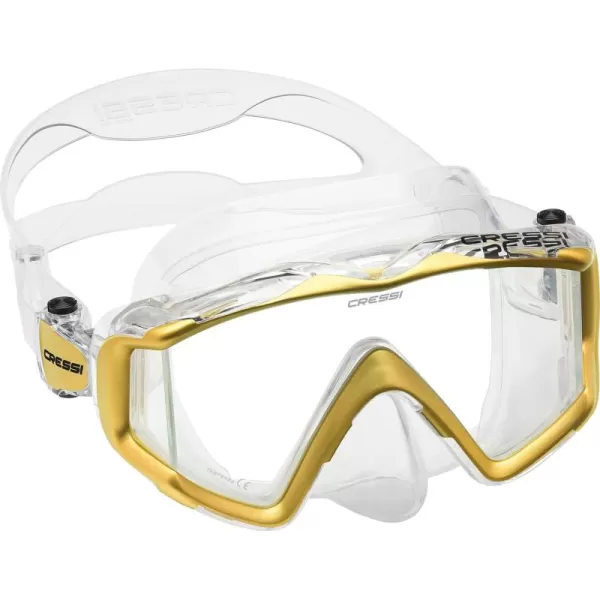 Cressi Perfect View Scuba Diving, Snorkeling Mask in Pure Comfortable Silicone - Liberty Triside SPE: Designed in Italy