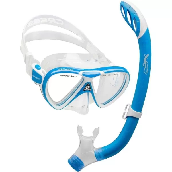 Cressi Snorkeling Silicone Set  for Kids ages 5 to 15 years old - Pegaso &amp; Iguana: designed in Italy