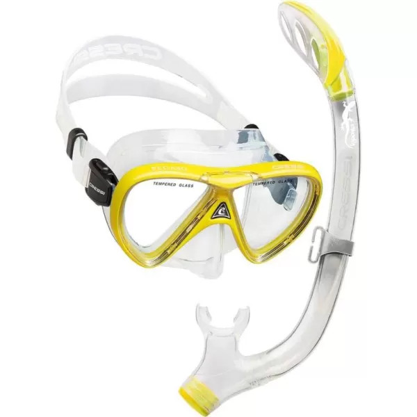 Cressi Snorkeling Silicone Set  for Kids ages 5 to 15 years old - Pegaso &amp; Iguana: designed in Italy