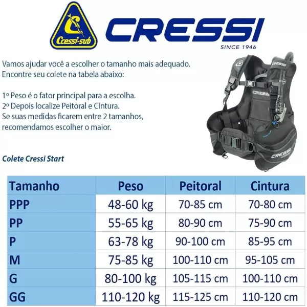 Cressi Durable Start Jacket Style BCD for Scuba Diving: Designed in Italy since 1946