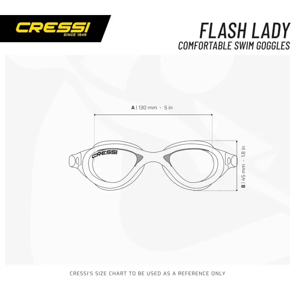 Cressi Flash Lady, Premium Swimming Goggle for Advanced Swimmers - Cressi: Quality Since 1946
