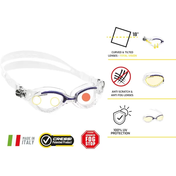 Cressi Flash Lady, Premium Swimming Goggle for Advanced Swimmers - Cressi: Quality Since 1946