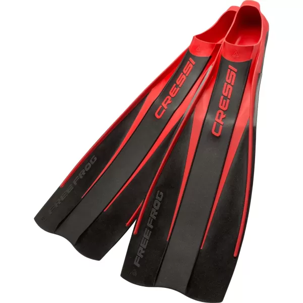 Cressi High Duty Full Foot Pocket Scuba Diving Fins | Hi-Surface: Below Blade Foot Pocket | Free Frog: Made in Italy