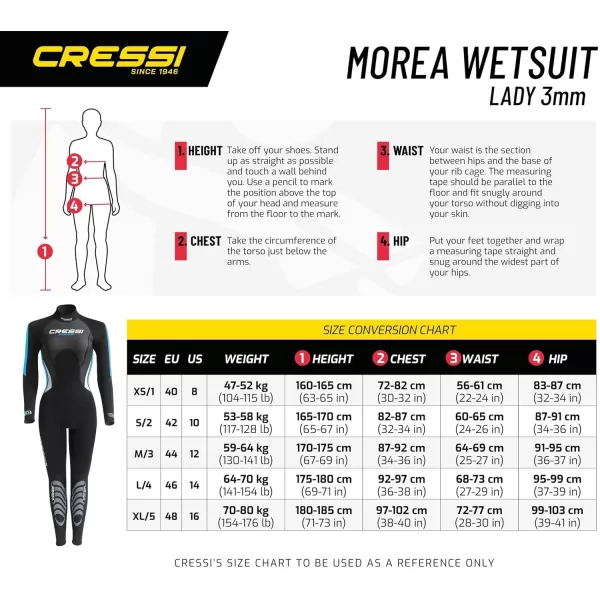 Cressi Ladies' Ultraspan Scuba Diving Wetsuit Made in Premium Material - Morea Designed in Italy: Quality Since 1946