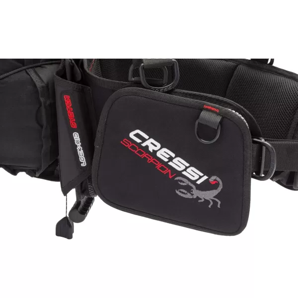 Cressi Scuba Diving Back-Inflation BCD - Comfortable as a Backpack - Vertical Weight Pocket System - High-Volume Pockets - Scorpion: designed in Italy