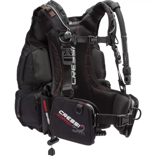 Cressi Scuba Diving Back-Inflation BCD - Comfortable as a Backpack - Vertical Weight Pocket System - High-Volume Pockets - Scorpion: designed in Italy