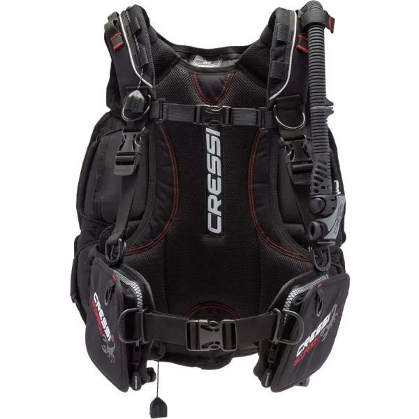 Cressi Scuba Diving Back-Inflation BCD - Comfortable as a Backpack - Vertical Weight Pocket System - High-Volume Pockets - Scorpion: designed in Italy