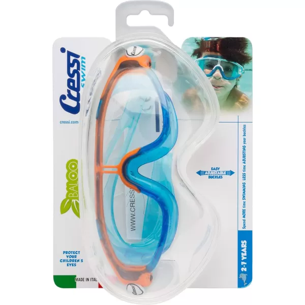 Cressi Wide View Swim Mask for Kids Aged 2, 3, 4, 5, 6, 7 Years Old | Baloo Made in Italy