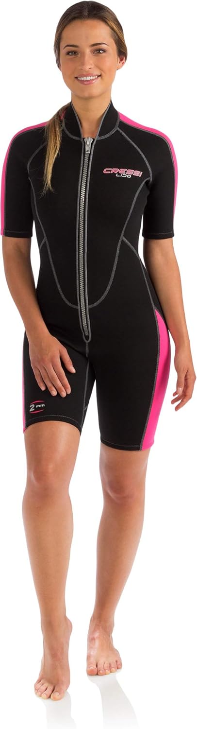 Muta Shorty Donna Cressi Lido - 2mm Neoprene, Per Snorkeling E Nuoto, Taglia XS - Blu Scuro