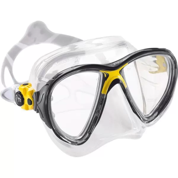 Cressi Adult High-End Scuba Diving Mask, Made in the Revolutionary Crystal Silicone - Big Eyes Evolution Crystal: Made in Italy