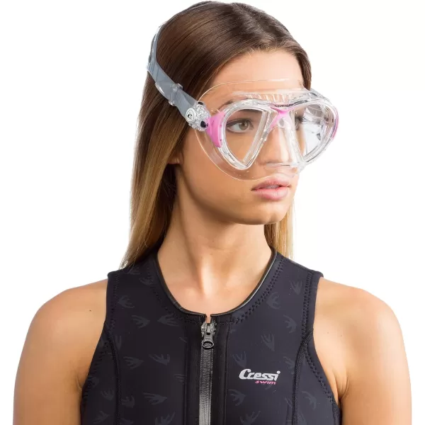 Cressi Adult High-End Scuba Diving Mask, Made in the Revolutionary Crystal Silicone - Big Eyes Evolution Crystal: Made in Italy