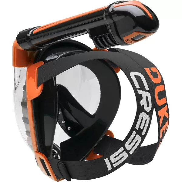 Cressi Adult Snorkeling Full-Face Snorkel Mask &amp; Adjustable Fins Kit - Wide Clear View, Anti-Fog System - Easy Breathing - Short Fins - Ideal for Traveling - Duke &amp; Bonete: designed in Italy