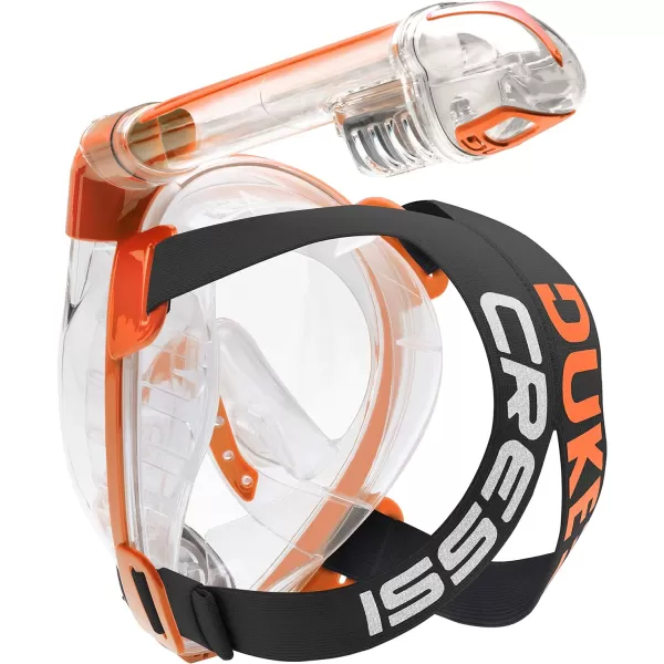Cressi Adult Snorkeling Full-Face Snorkel Mask &amp; Adjustable Fins Kit - Wide Clear View, Anti-Fog System - Easy Breathing - Short Fins - Ideal for Traveling - Duke &amp; Bonete: designed in Italy