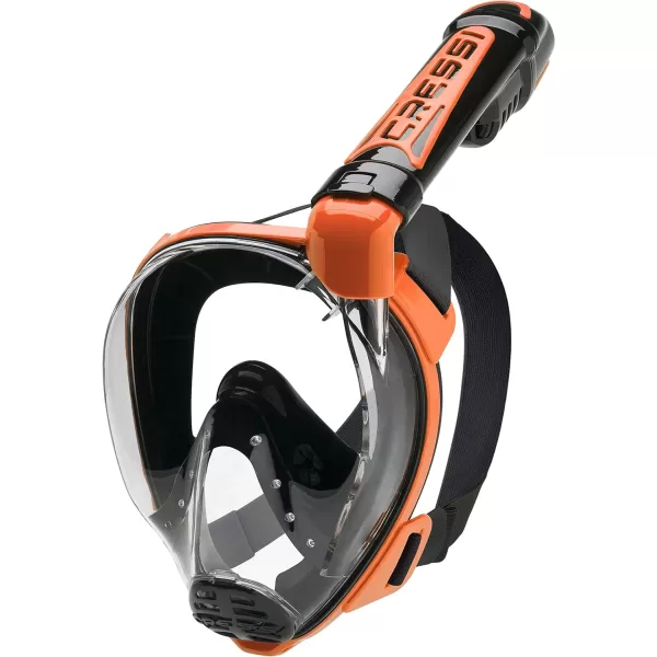 Cressi Adult Snorkeling Full-Face Snorkel Mask &amp; Adjustable Fins Kit - Wide Clear View, Anti-Fog System - Easy Breathing - Short Fins - Ideal for Traveling - Duke &amp; Bonete: designed in Italy