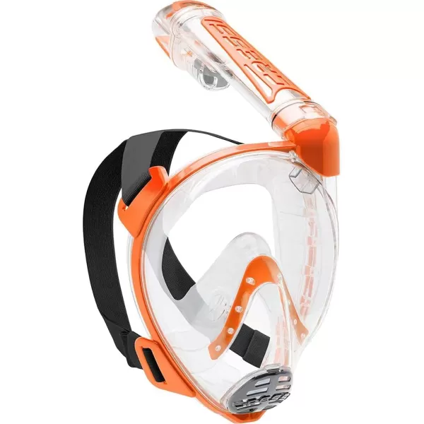 Cressi Adult Snorkeling Full-Face Snorkel Mask &amp; Adjustable Fins Kit - Wide Clear View, Anti-Fog System - Easy Breathing - Short Fins - Ideal for Traveling - Duke &amp; Bonete: designed in Italy