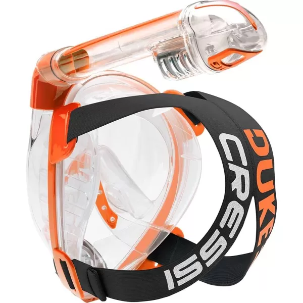 Cressi Adult Snorkeling Full-Face Snorkel Mask &amp; Adjustable Fins Kit - Wide Clear View, Anti-Fog System - Easy Breathing - Short Fins - Ideal for Traveling - Duke &amp; Bonete: designed in Italy