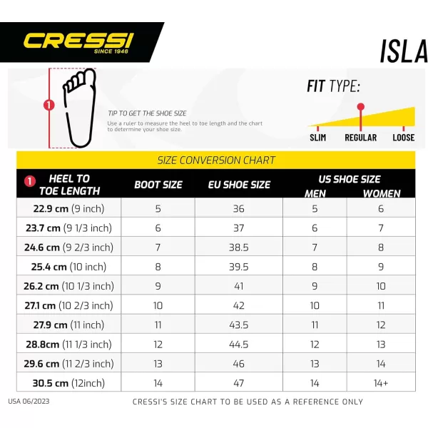 Cressi Adult Unisex Crew Water Boots for Scuba Diving, Surfing, Canyoning, 7 mm Neoprene Thickness - Isla: Designed in Italy