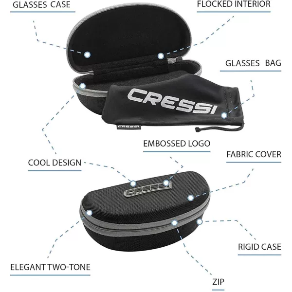 Cressi Bahia Adult Sport Sunglasses, Polarized Lenses, Protective Case - Best for Boating, Sailing, Fishing, and Running