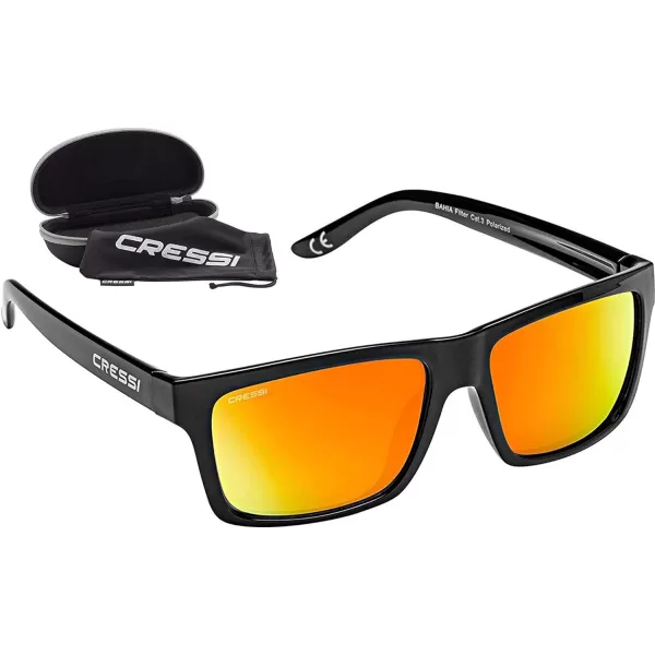 Cressi Bahia Adult Sport Sunglasses, Polarized Lenses, Protective Case - Best for Boating, Sailing, Fishing, and Running