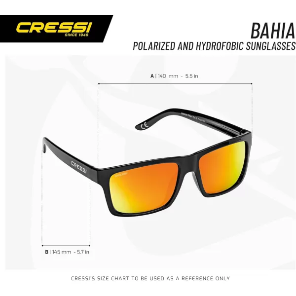 Cressi Bahia Adult Sport Sunglasses, Polarized Lenses, Protective Case - Best for Boating, Sailing, Fishing, and Running
