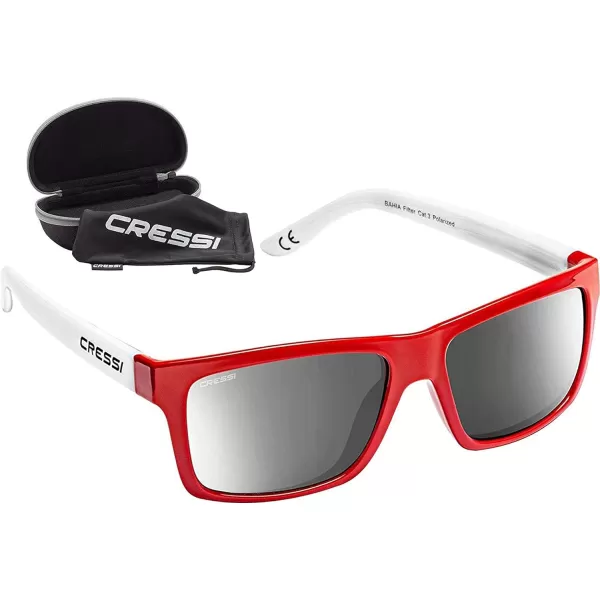 Cressi Bahia Adult Sport Sunglasses, Polarized Lenses, Protective Case - Best for Boating, Sailing, Fishing, and Running