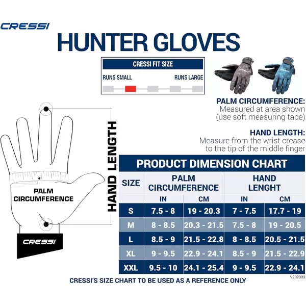 Cressi Camouflage Patterned Spearfishing Gloves Made of Elastic Neoprene- get The Hunter Equipment