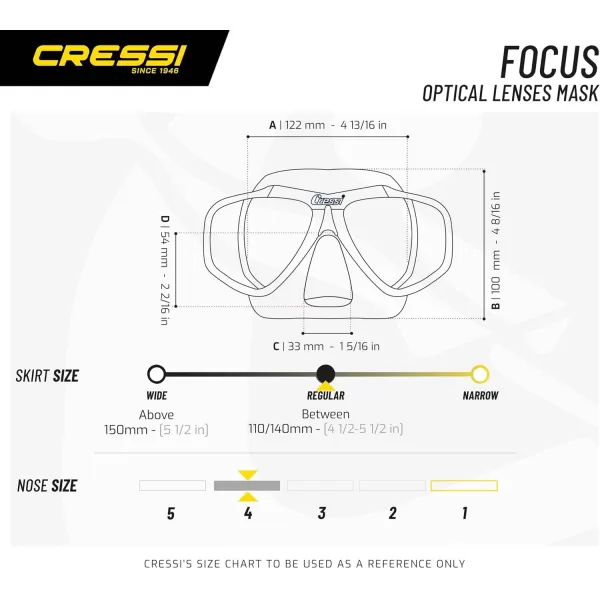 Cressi First Dive Mask with Inclined Lenses for Scuba Diving : Focus: Made in Italy