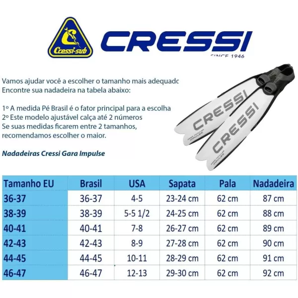 Cressi Gara Modular Impulse Fins for Freediving with Interchangeable Blades, Designed and Made in Italy