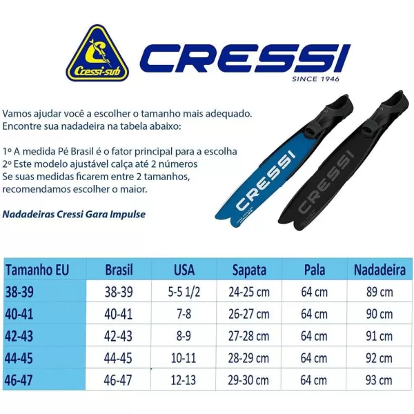 Cressi Gara Modular Impulse Fins for Freediving with Interchangeable Blades, Designed and Made in Italy