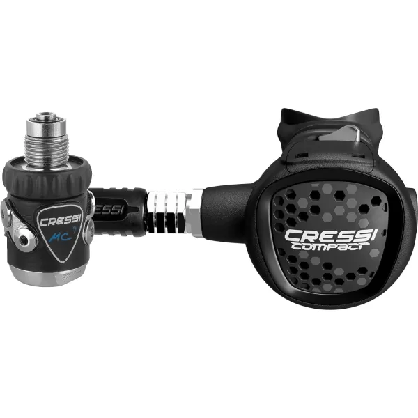 Cressi Ideal Scuba Diving Regulator for Beginners and Travelers - Hyperbalanced Diaphram 1st Stage, Compact 2nd Stage - MC9/Compact: Made in Italy