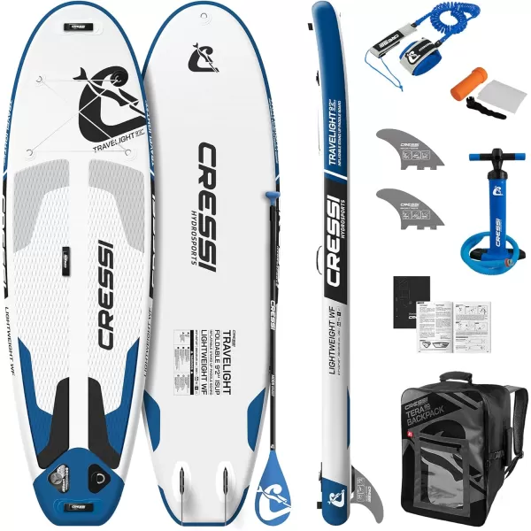 Cressi Inflatable Stand Up Paddle Board Set - Pump, Paddle, Backpack, included - Double Wall Construction - Different Sizes - Up to 264 lb Load - Element: Designed in Italy by Cressi