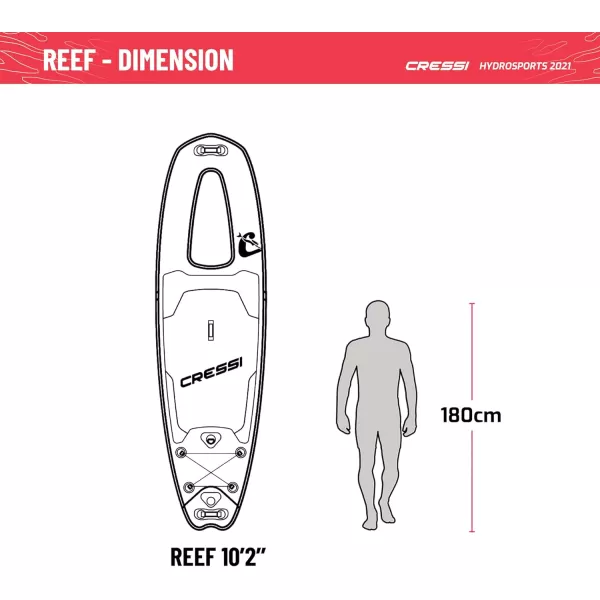 Cressi Inflatable Stand Up Paddle Board Set - Pump, Paddle, Backpack, included - Double Wall Construction - Different Sizes - Up to 264 lb Load - Element: Designed in Italy by Cressi