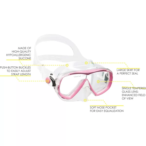 Cressi Kids Wide View Snorkeling Mask made of Soft Silicone - 7/13 Years Old | Estrella: 2019 product made in Italy