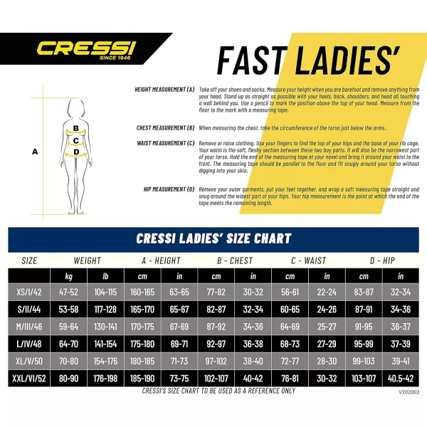 Cressi Ladies' Full Wetsuit Back-Zip for Scuba Diving &amp; Water Activities - Fast 3mm: Designed in Italy