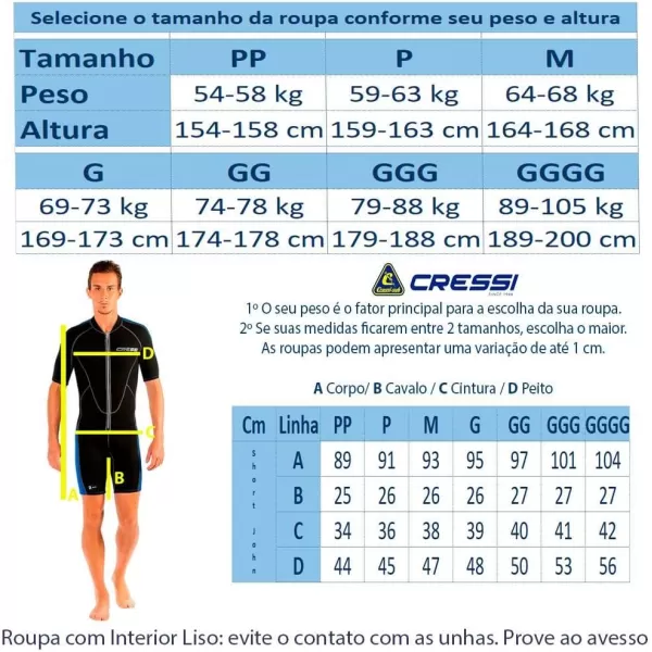 Cressi Men's Full Front Zip Wetsuit for Swimming, Snorkeling, Scuba Diving - Lido Short: Designed in Italy
