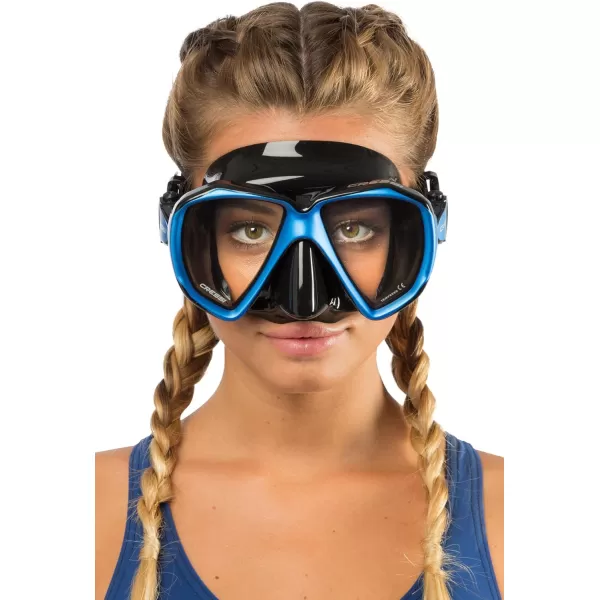 Cressi Perfect View Scuba Diving, Snorkeling Mask in Pure Comfortable Silicone - Available with Different Panoramic Lenses - Liberty: designed in Italy
